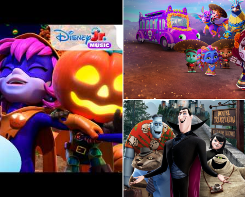 Halloween shows/movies for young children cover photo collage