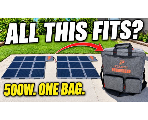 ZOUPW 500W Solar Blankets: Camping Test Resources cover photo collage