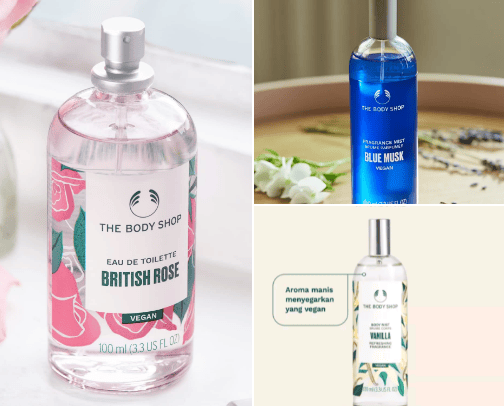 Parfum favorit dari The Body Shop cover photo collage