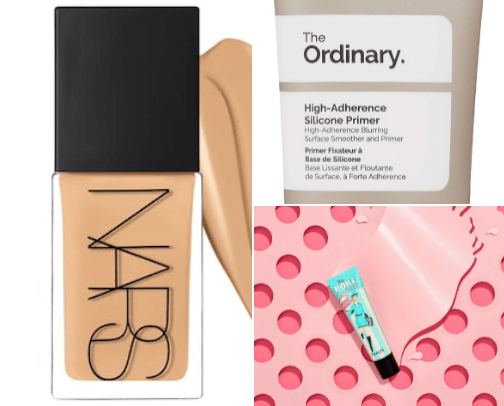Makeup products cover photo collage