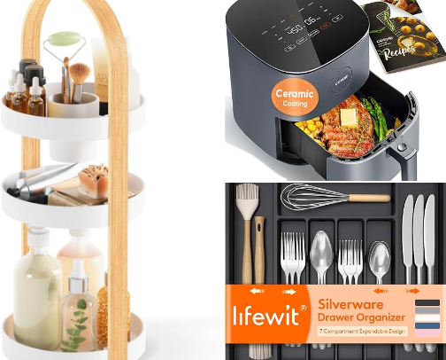 Home Organisation and Kitchen Gadgets/Essentials cover photo collage