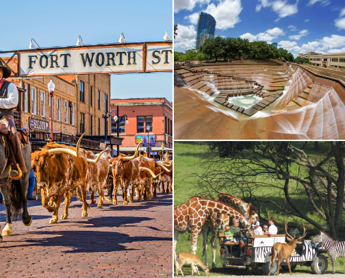 Place to visit in Dallas /Fort Worth cover photo collage