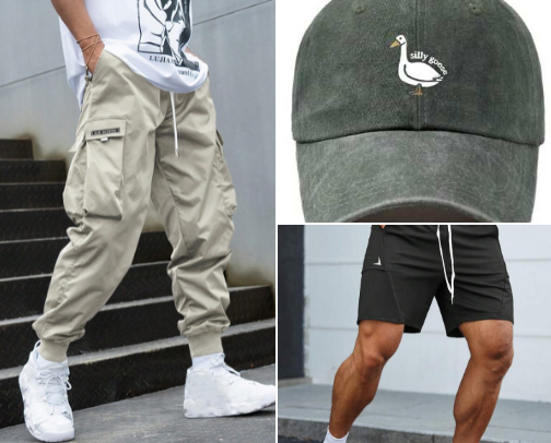 shein favourites for him 🖤. cover photo collage