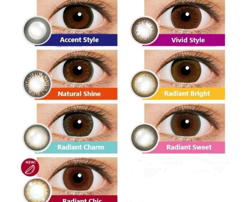Contact lenses cover photo collage