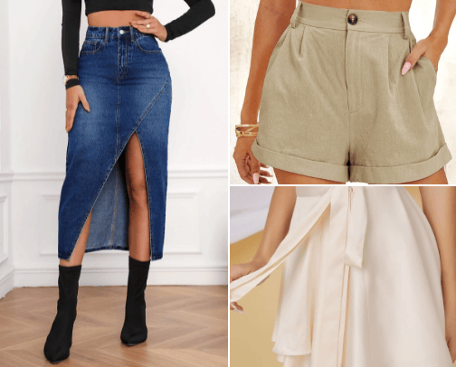 Cutest Skirts/Skorts/Shorts/Jeans from SHEIN cover photo collage