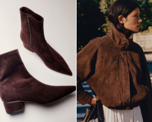 Best of Fall Faux Suede: Bags, Shoes & Jackets cover photo collage