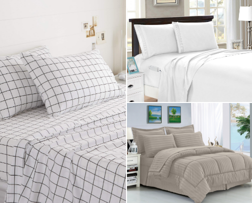 Top 10 Microfiber Bed Sheets with Pockets cover photo collage
