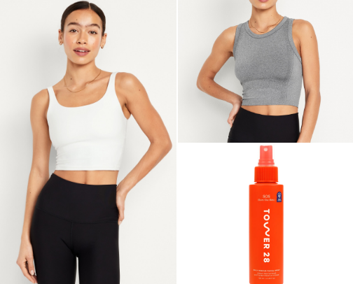 gym girl essentials/basics cover photo collage