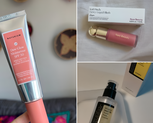 Beauty products that make you look glowy on a budget 💕🪽 cover photo collage