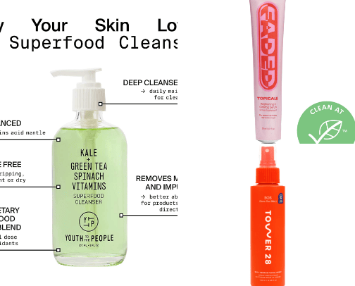 skincare cover photo collage