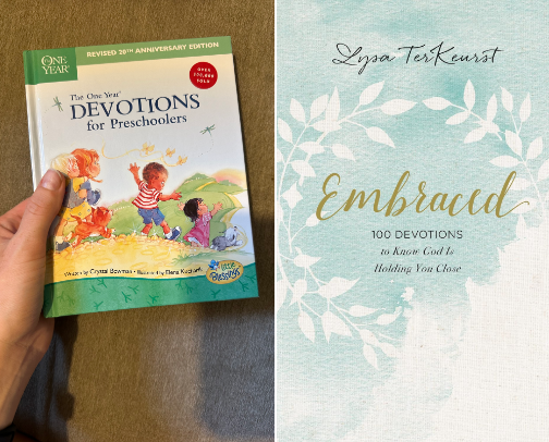Devotion Resources for the Toddler Mom cover photo collage
