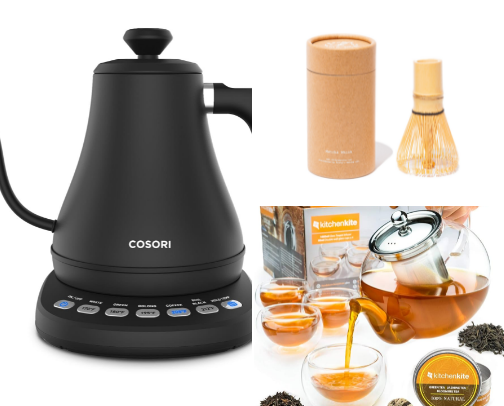 The Tea Lover's Morning Routine: 10 Gourmet Gadgets for the Perfect Cup of Matcha & Chai cover photo collage