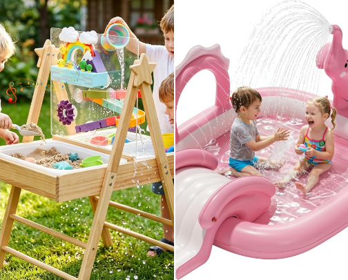 Hot weather water fun that’s not just for the kids! ☀️💦🔫 cover photo collage