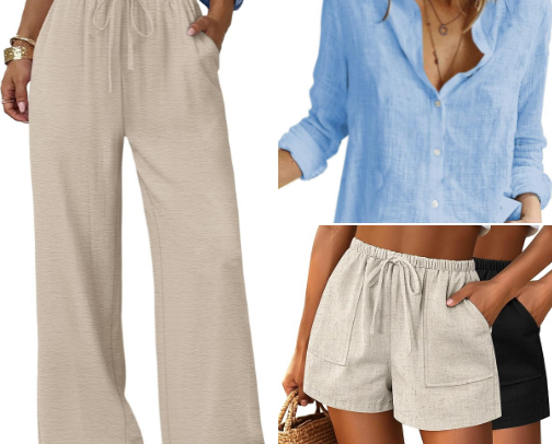 5 Summer Linen Staple Pieces from Amazon cover photo collage