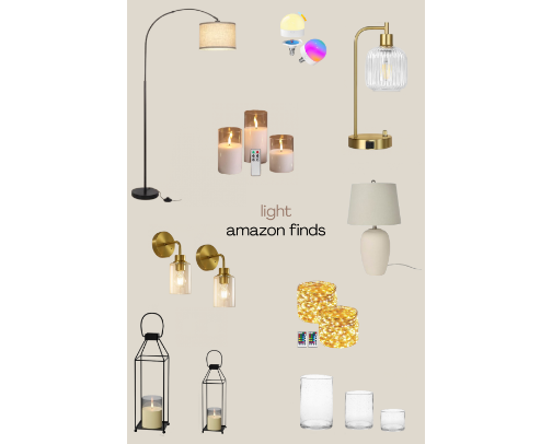 Lighting Amazon Finds cover photo collage