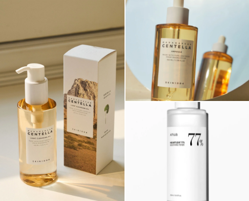 skin care for normal to dry skin🧴🧖🏻‍♀️🧼 cover photo collage