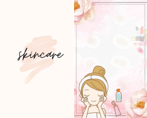 skincare🎀 cover photo collage