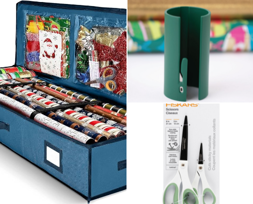 Christmas wrapping essentials cover photo collage