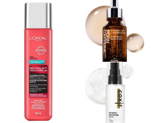 Night skincare cover photo collage