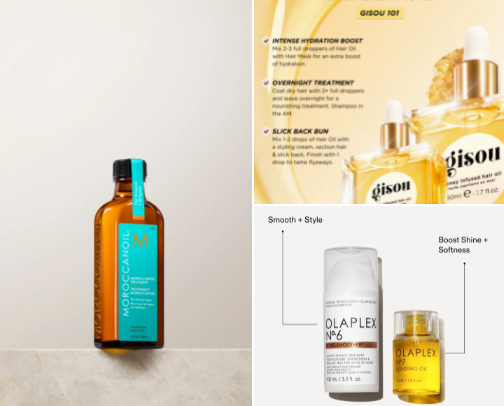 AMAZING hair oils for DRY HAIR🧝‍♀️ cover photo collage