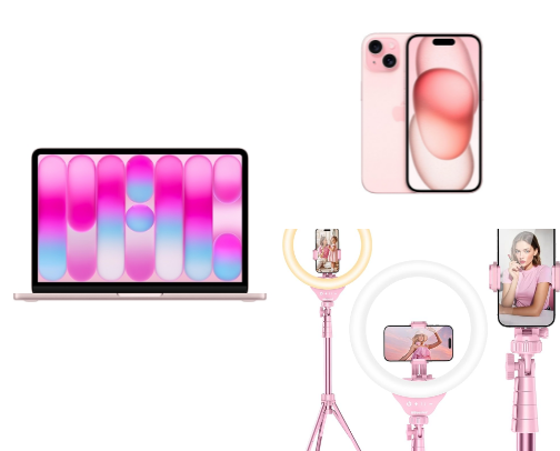 Pink Tech Must-Haves! cover photo collage