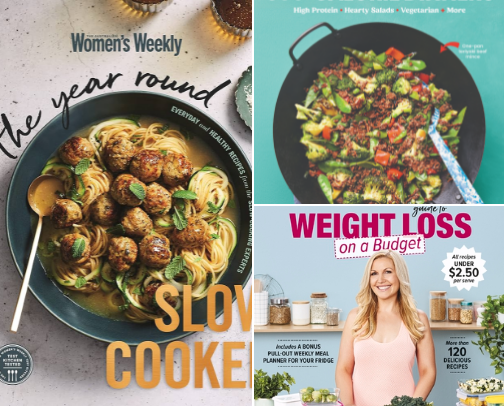 Cookbooks I actually use (Australia links) cover photo collage