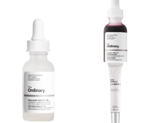 Skincare products cover photo collage