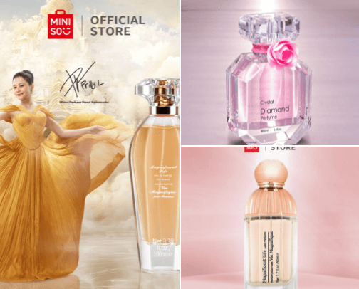 "My favorite perfume has a long-lasting scent." cover photo collage