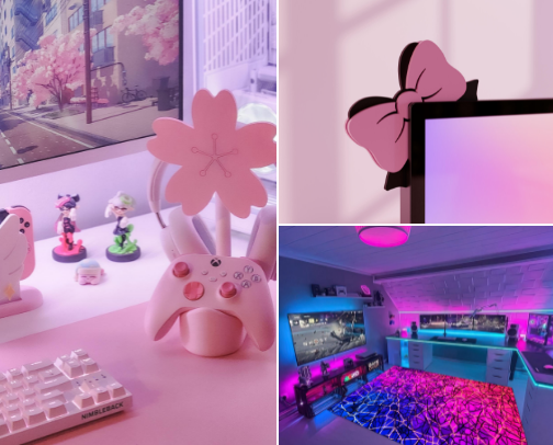 Essential Desk set up items and decorations cover photo collage