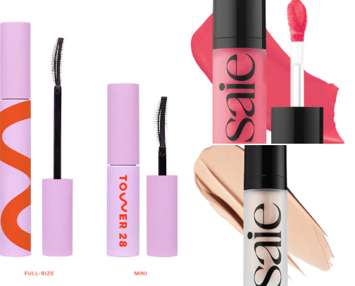Beauty products cover photo collage