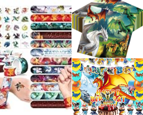 Wings of Fire Party Supplies cover photo collage