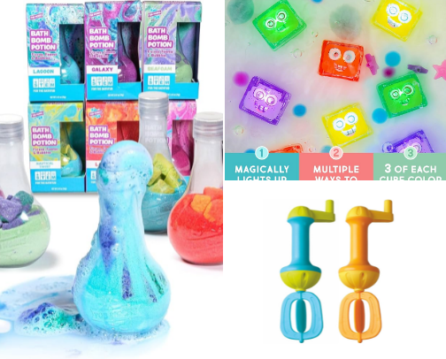 Bath time essentials cover photo collage