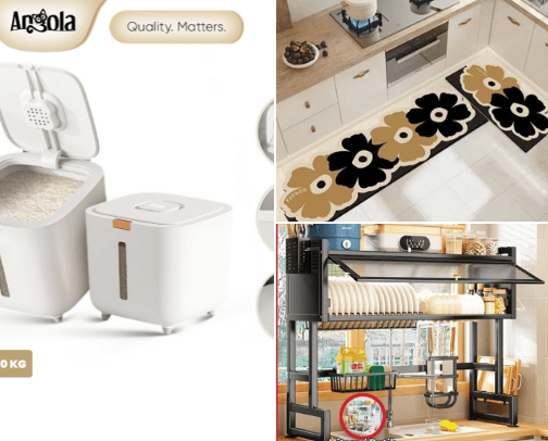 Decor, elektronic, favorite kitchen appliances cover photo collage