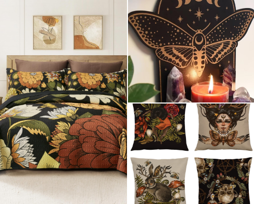 Dark Cottage Core Bedroom: Where Dreams Go Feral 🌕✨ cover photo collage