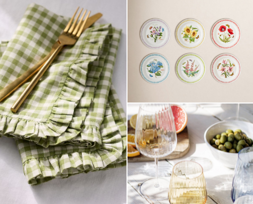 Items and ways to elevate your dining  table cover photo collage