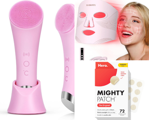 My clean girl skincare cover photo collage