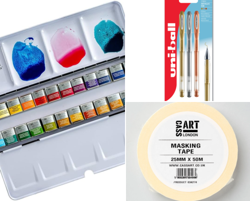 Art supplies for beginners cover photo collage