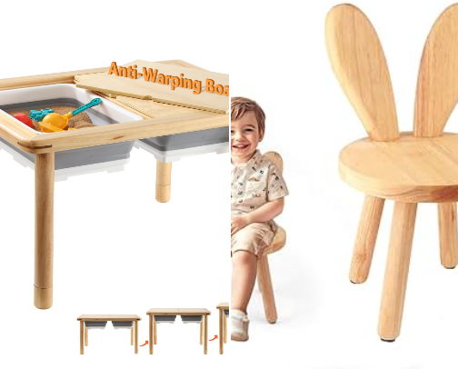Our sensory table set up! cover photo collage