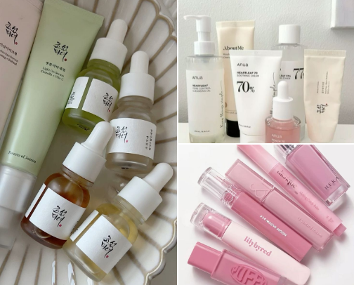 Korean skincare & beauty cover photo collage