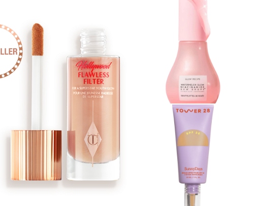 Face makeup products for an everyday, natural look cover photo collage