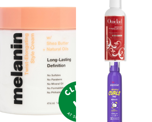 essential curly hair products 🎀 cover photo collage