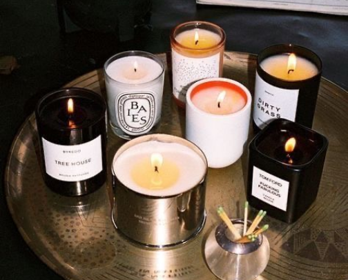 The candles I burn at night while sipping a glass of wine and listening to jazz cover photo collage