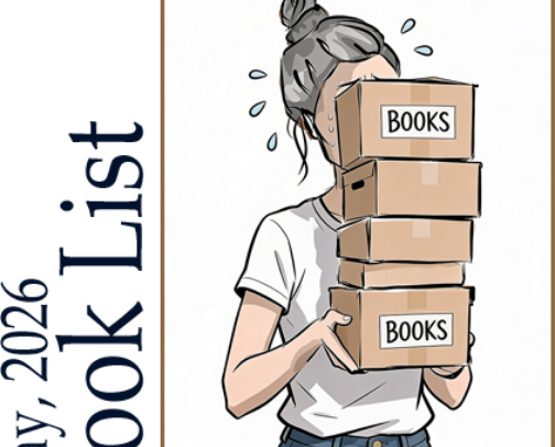 May Reads, Moving Boxes, and a Little Literary Magic cover photo collage