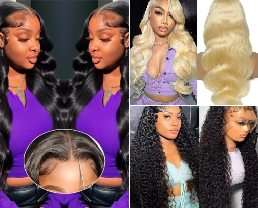 Human Hair Wigs Under $100! cover photo collage