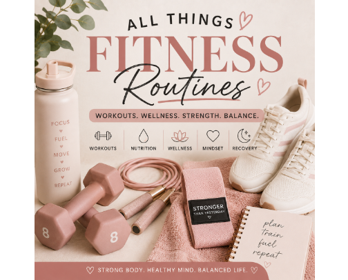 All Things Fitness Routines cover photo collage