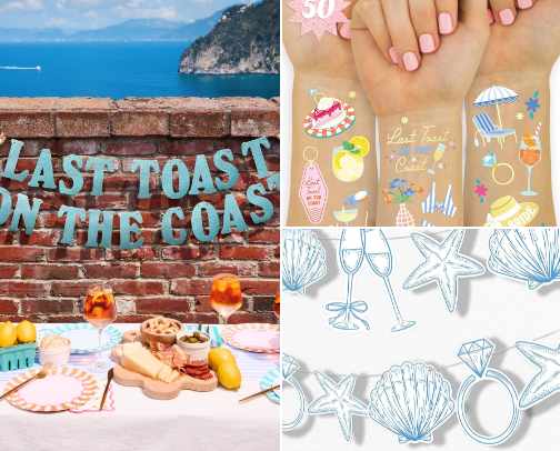 ‘Last Toast on the Coast’ Bachelorette Theme Is the Dreamiest Beach Vibe Ever 🌊🥂✨ cover photo collage