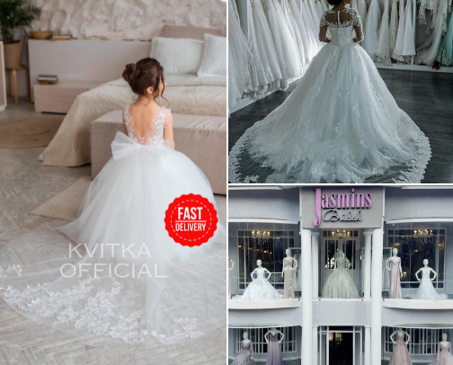 Wedding dresses cover photo collage