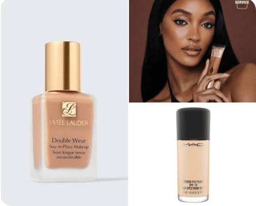 Foundation for oily and combo skin cover photo collage