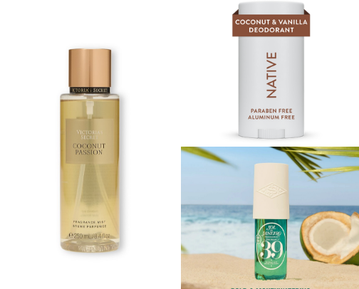 how to smell like coconut 🫶🥥🌴 cover photo collage