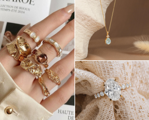 Rich Girl Aesthetic Jewelry (Affordable & Elegant) cover photo collage